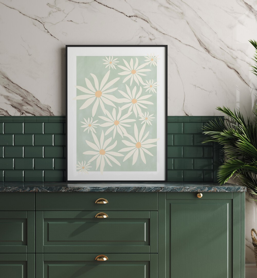 Transform your space with GREEN FLOWERS, FLORAL FLOWER PAINTINGS by Elena Ristova, showcasing vibrant botanical art.