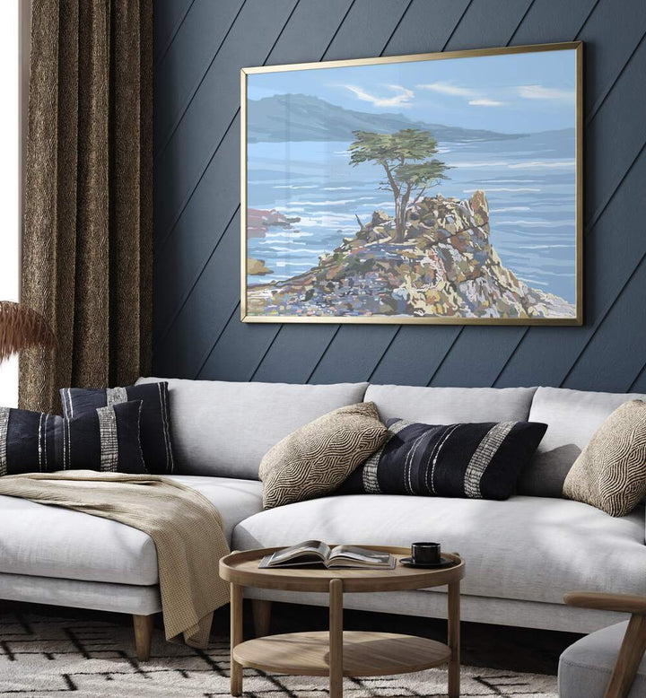 Stylish room featuring QUIET SENTINEL, LANDSCAPE PAINTINGS, enhancing tranquility and nature's beauty in decor.