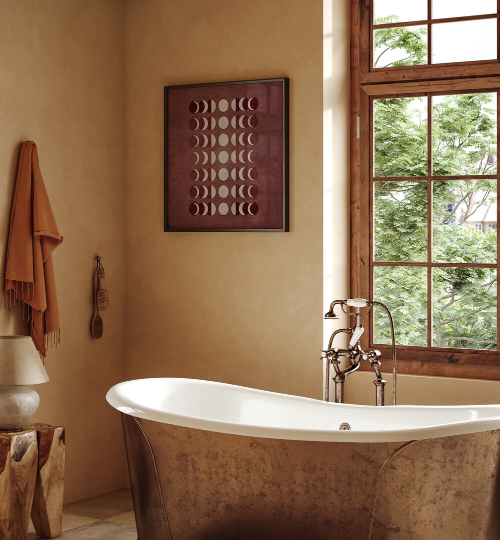 Transform your space with VISNE MOONS PHASES, BOHO ART PAINTINGS that bring elegance and cosmic beauty indoors.