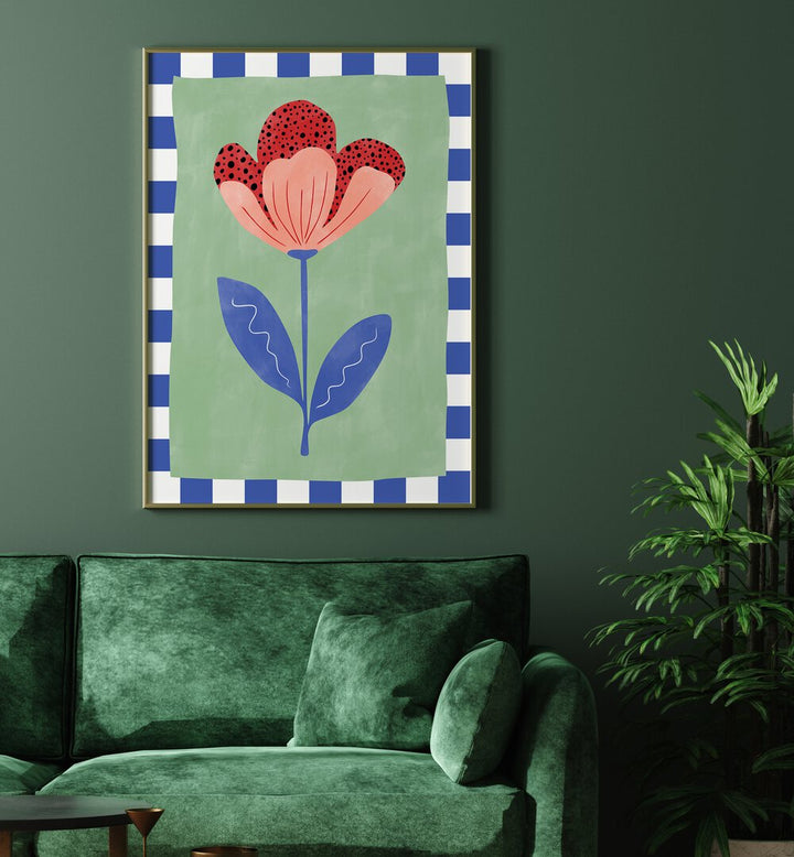 Vibrant RED FLOWER, FLORAL FLOWER PAINTINGS by Elena Ristova, perfect for adding elegance to your space.