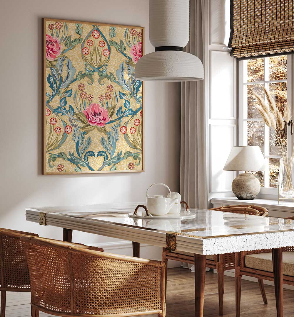 Elevate your decor with MORRIS OPULENT I, PATTERN ART PRINTS, featuring vibrant floral and geometric designs.