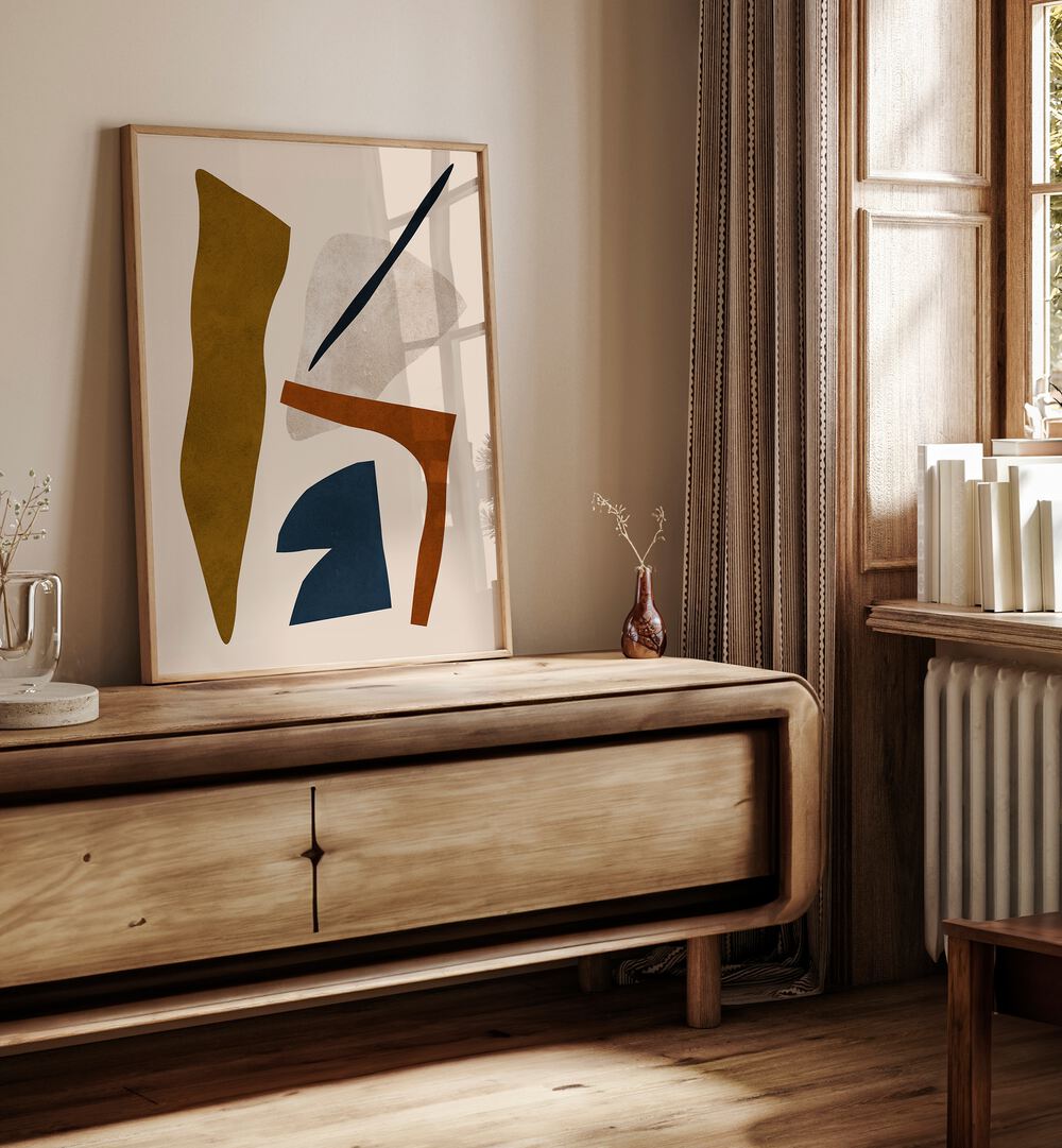 Stylish living room featuring EXPRESSIVE X, BOHO ART PAINTINGS, enhancing creative spaces with modern designs.