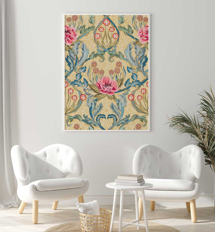 Decorate your home with the MORRIS OPULENT I, PATTERN ART PRINTS, featuring vibrant florals and intricate designs.