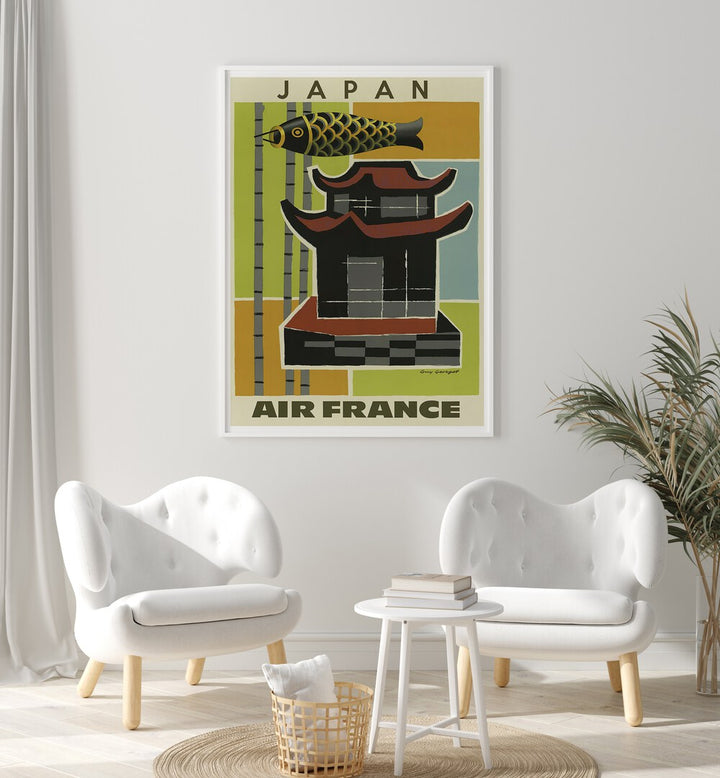 Explore JAPAN III, VINTAGE TRAVEL POSTERS showcasing Japan's cultural beauty and stunning landscapes in a chic setting.
