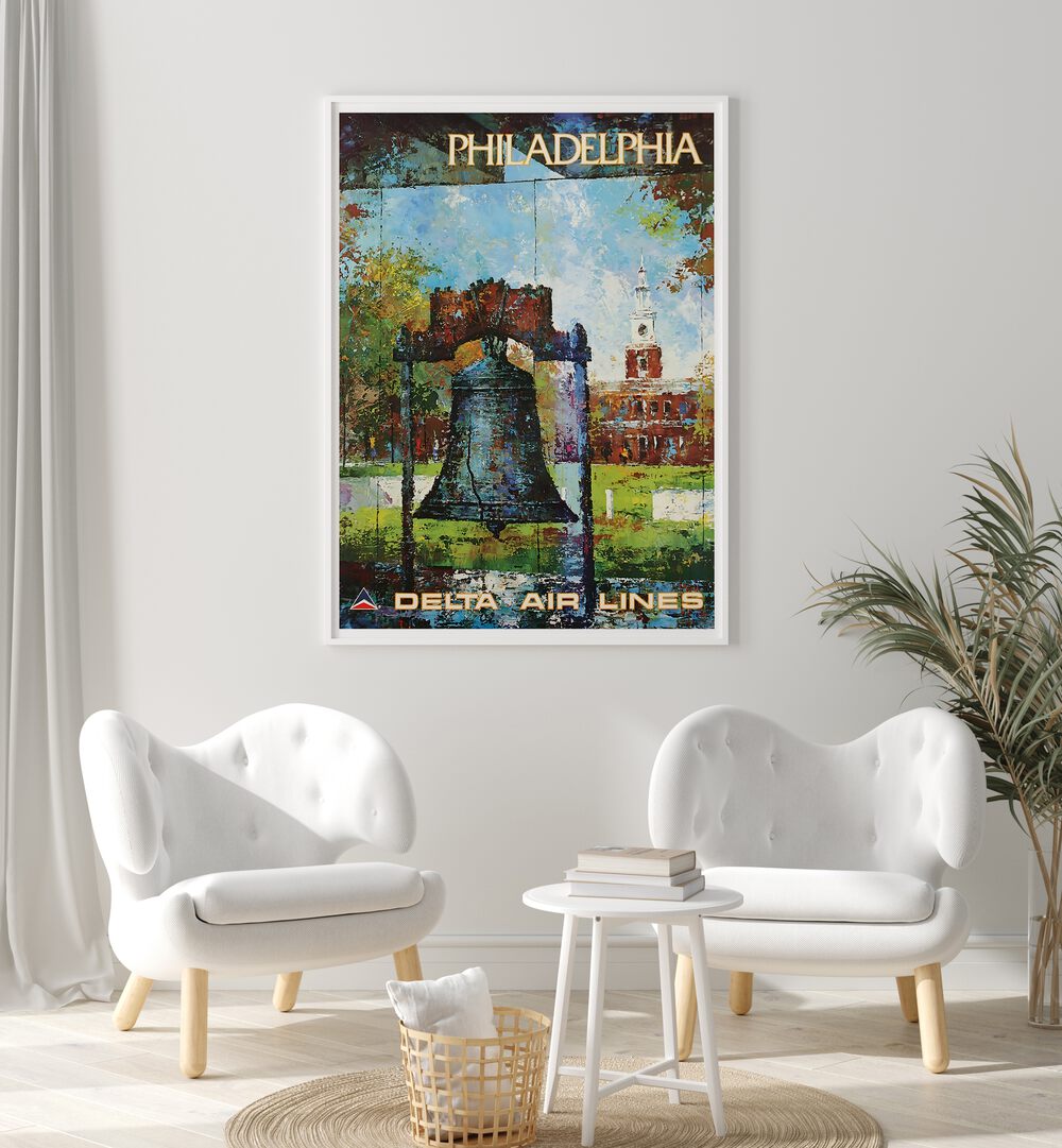 Philadelphia vintage travel posters showcase the iconic Liberty Bell, adding charm to any decor. Perfect for collectors!