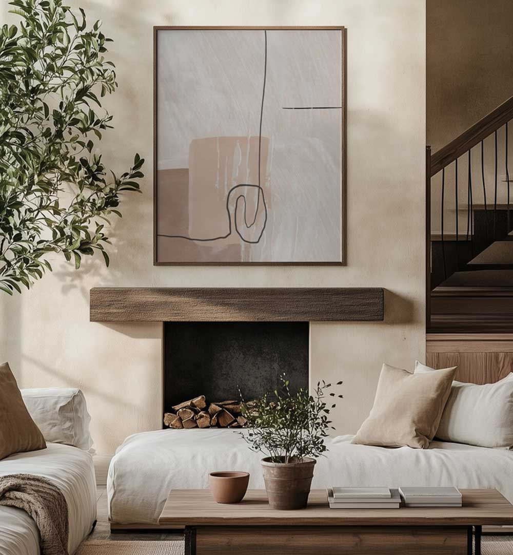 CREAMY I , BOHO ART PAINTINGS