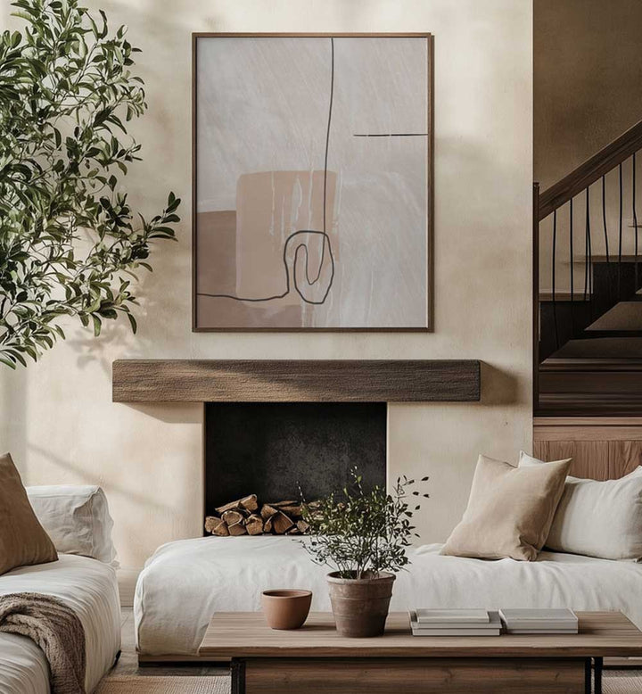 CREAMY I , BOHO ART PAINTINGS