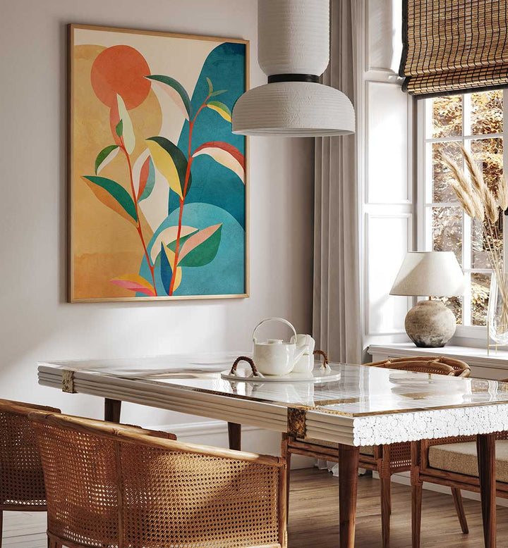 SUNLIT FLORA VISTA , BOHO ART PAINTINGS