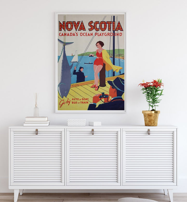 NOVA SCOTIA VINTAGE TRAVEL POSTERS capture the charm of the Maritimes with nostalgic coastal artwork.