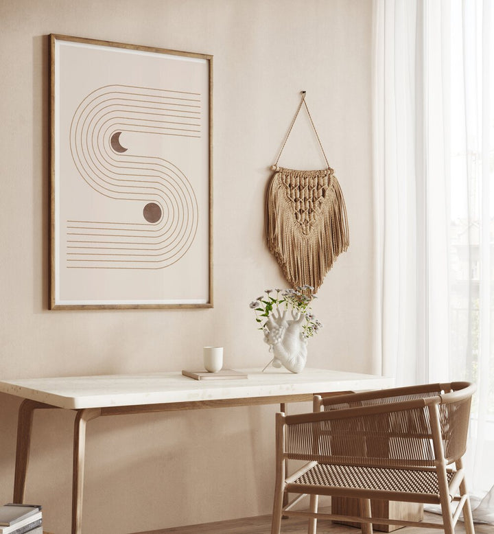 Stylish BOHO ARCH art painting by THE MIUUS STUDIO, enhancing elegance in modern bohemian interiors.