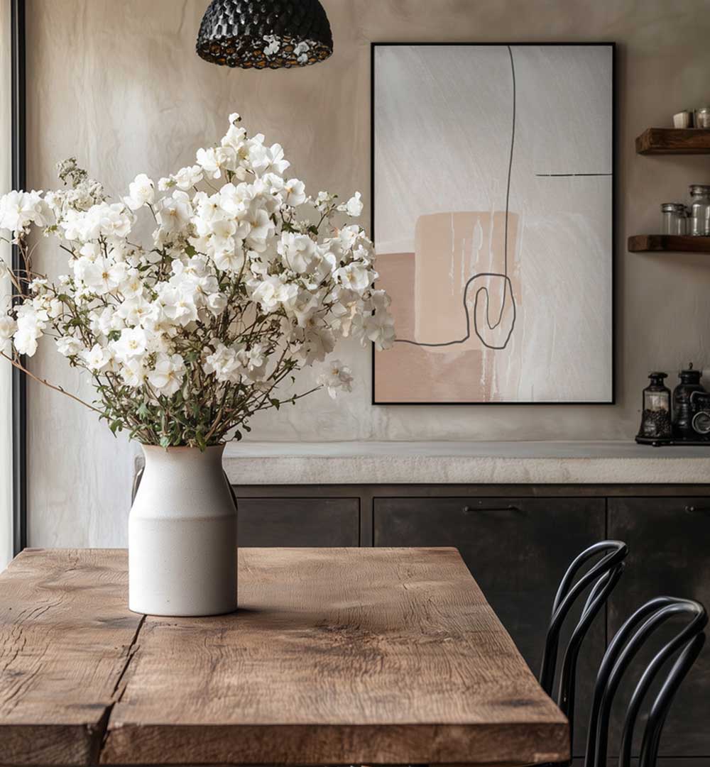 CREAMY I , BOHO ART PAINTINGS