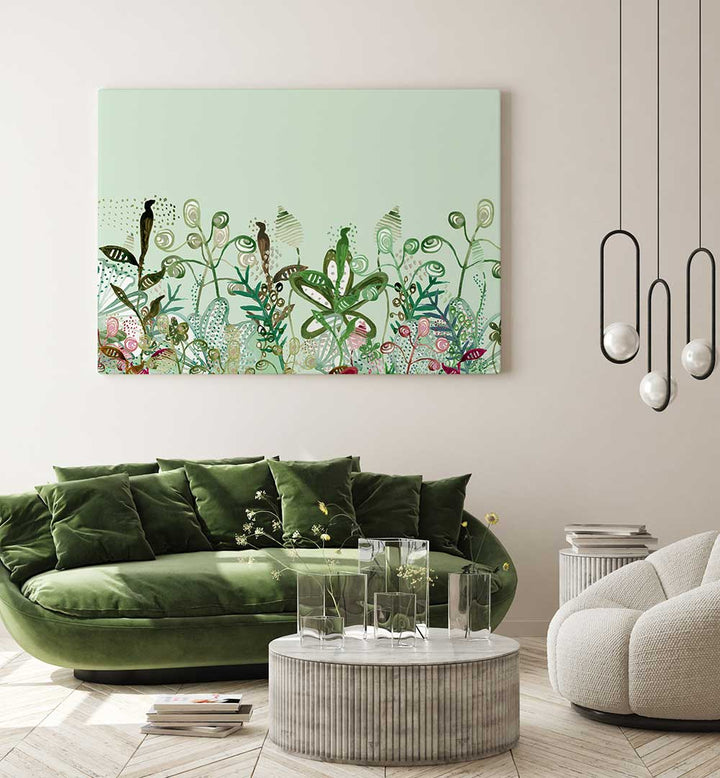 Vibrant UNDER THE SEA MURAL, FLORAL FLOWER PAINTINGS brighten any room, creating a botanical paradise ambiance.