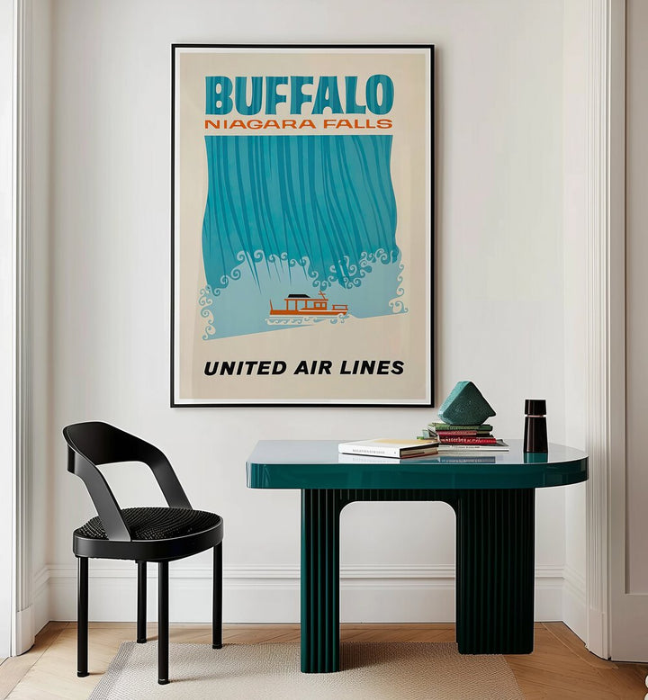 Transform your space with NIAGARA FALLS I, VINTAGE TRAVEL POSTERS, showcasing the beauty of nature’s wonder.