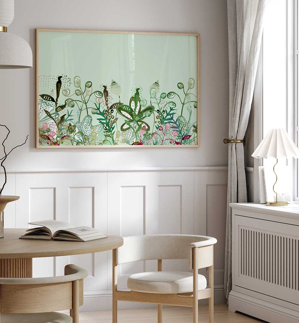 Transform your space with the UNDER THE SEA MURAL, FLORAL FLOWER PAINTINGS featuring enchanting underwater botanicals.