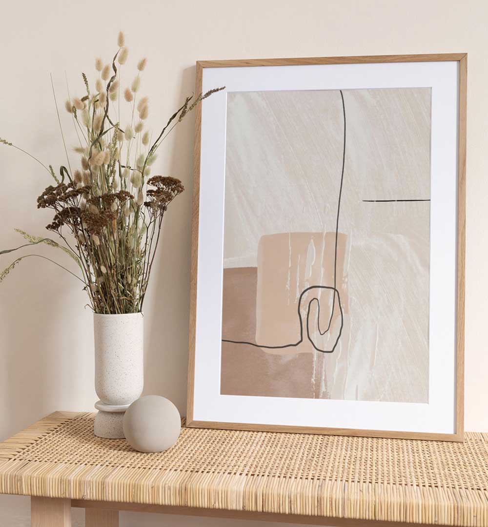 CREAMY I , BOHO ART PAINTINGS