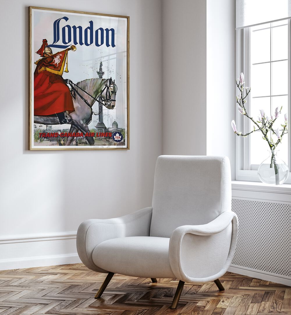 LONDON I, VINTAGE TRAVEL POSTERS showcase retro charm, capturing the essence of London's historic allure.