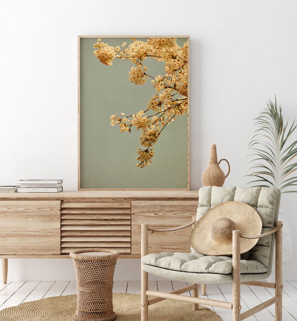 Brighten your space with SPRING MORNING, FLORAL FLOWER PAINTINGS, showcasing stunning yellow blooms against a serene backdrop.