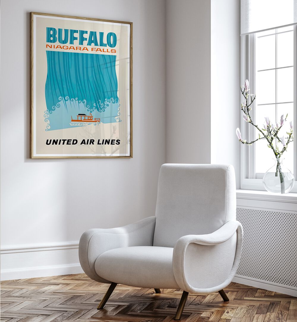 Stylish NIAGARA FALLS I, VINTAGE TRAVEL POSTERS enhance any room with a touch of classic travel art.