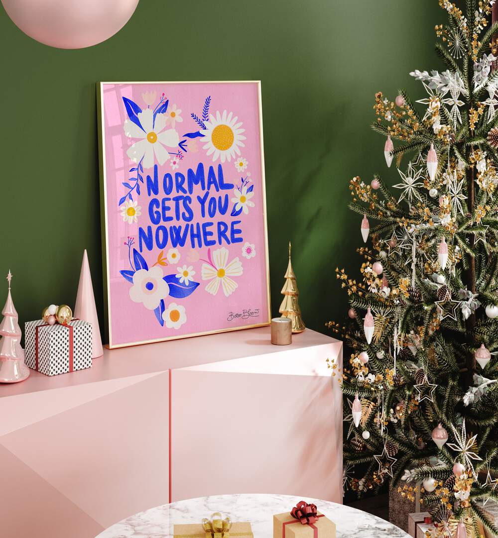 Bright and colorful GETS YOU NOWHERE, QUOTES poster enhances any space, inspiring creativity and motivation.