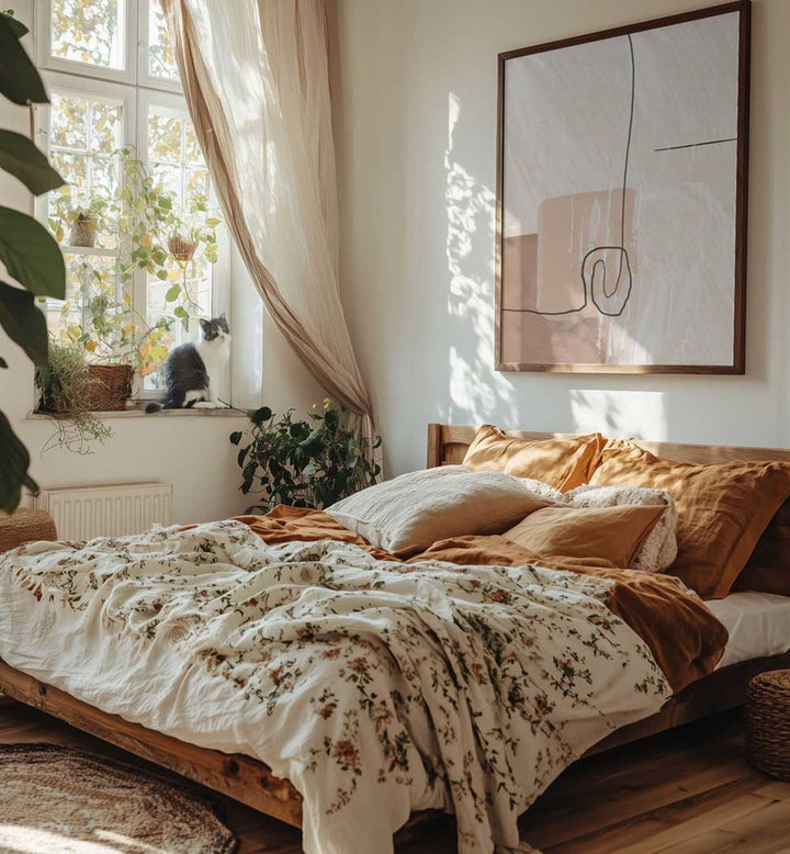 CREAMY I , BOHO ART PAINTINGS