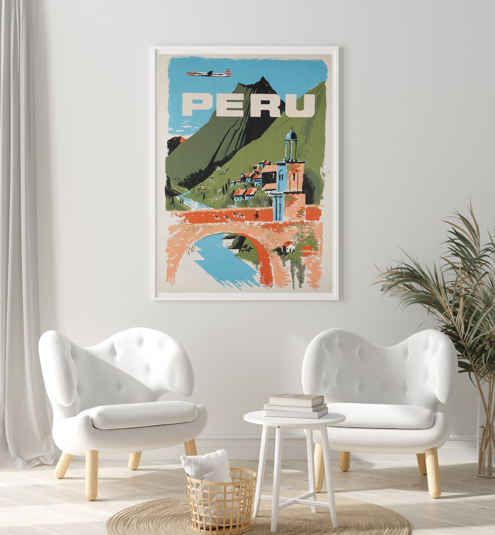 Stunning PERU, VINTAGE TRAVEL POSTERS showcasing the beauty of Peru's landscapes, perfect for art enthusiasts.