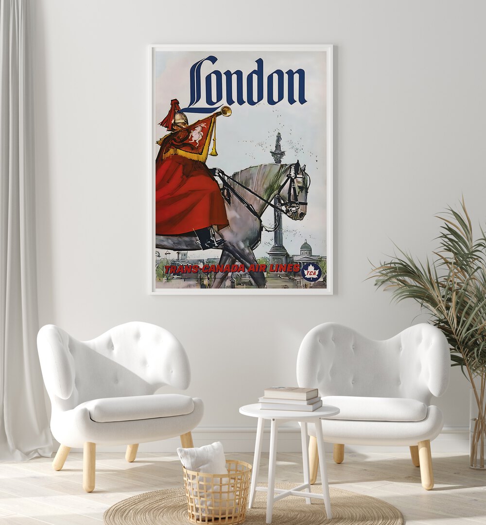Explore the charm of London with our LONDON I, VINTAGE TRAVEL POSTERS showcasing a stunning retro design.
