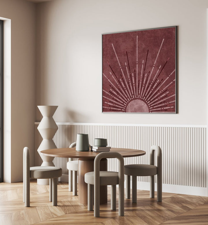 Enhance your space with VISNE UP SUN, BOHO ART PAINTINGS by Emel Tunaboylu, showcasing unique charm and allure.