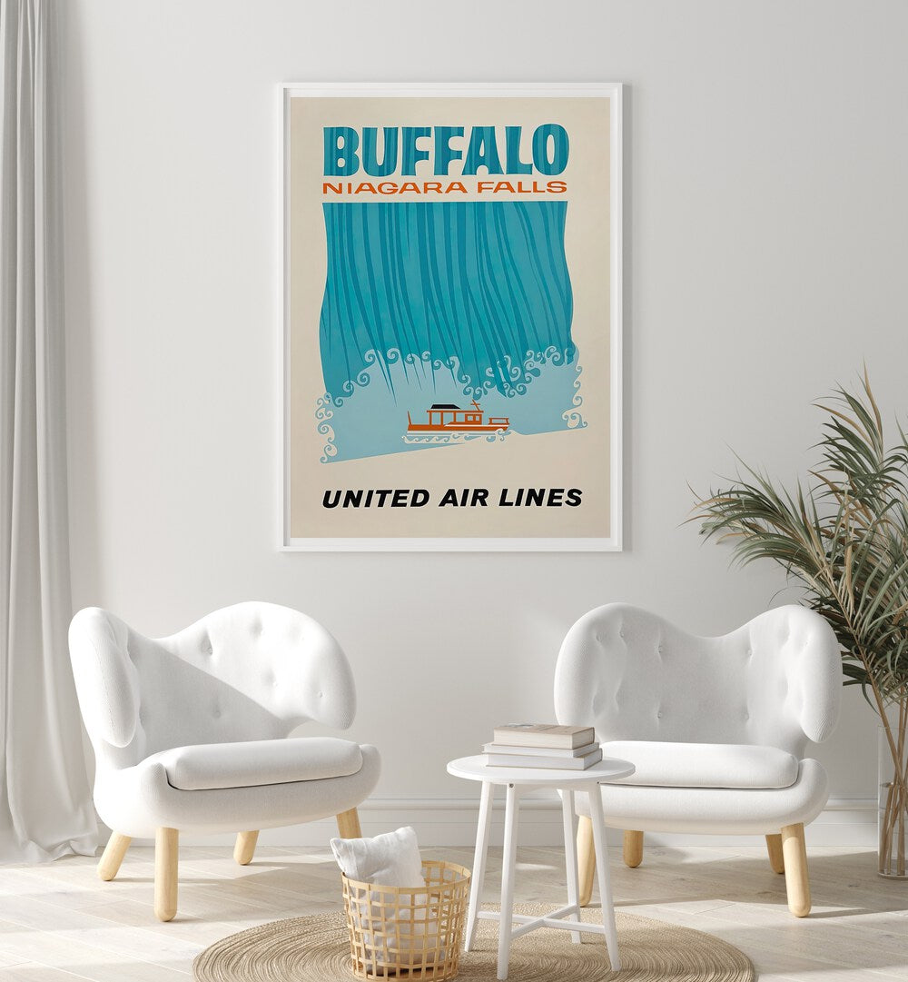 Buffalo Niagara Falls I Vintage Travel Posters showcase the majestic falls, perfect for transforming your space.