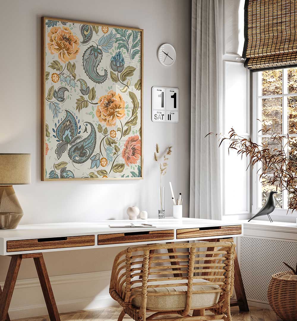 Enhance your decor with PAISLEY PATTERN II, PATTERN ART PRINTS, featuring elegant paisley motifs for a sophisticated touch.