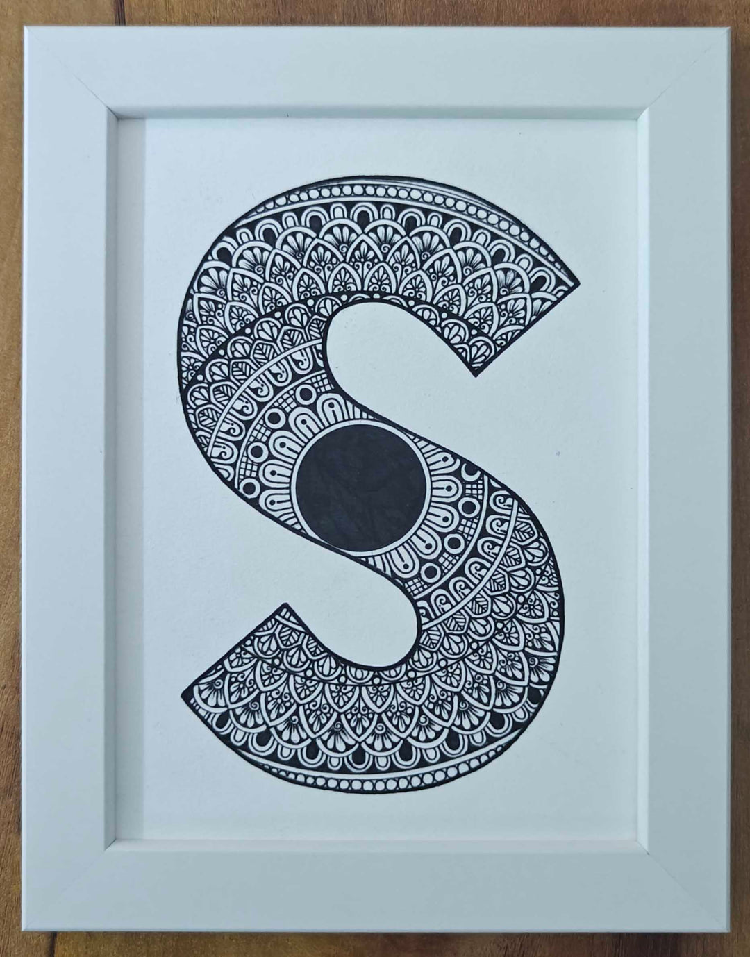 S ALPHABET MANDALA , HANDMADE ARTWORKS