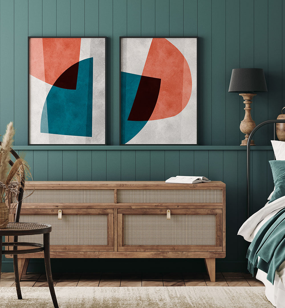 INTERSECTING SOULS , SET OF 2 PAINTINGS