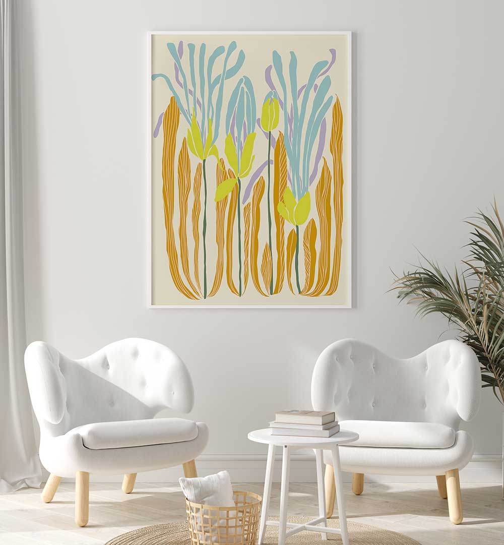 Bright and vibrant BUDDING FLOWERS, FLORAL FLOWER PAINTINGS bringing nature's beauty into modern home decor.