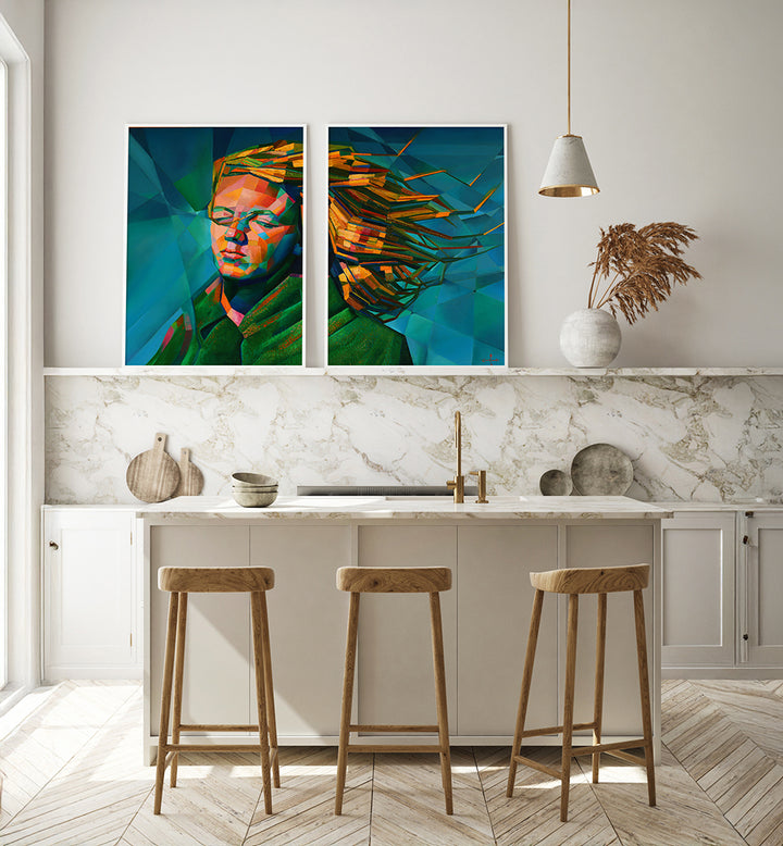THE DREAMING WIND , SET OF 2 PAINTINGS