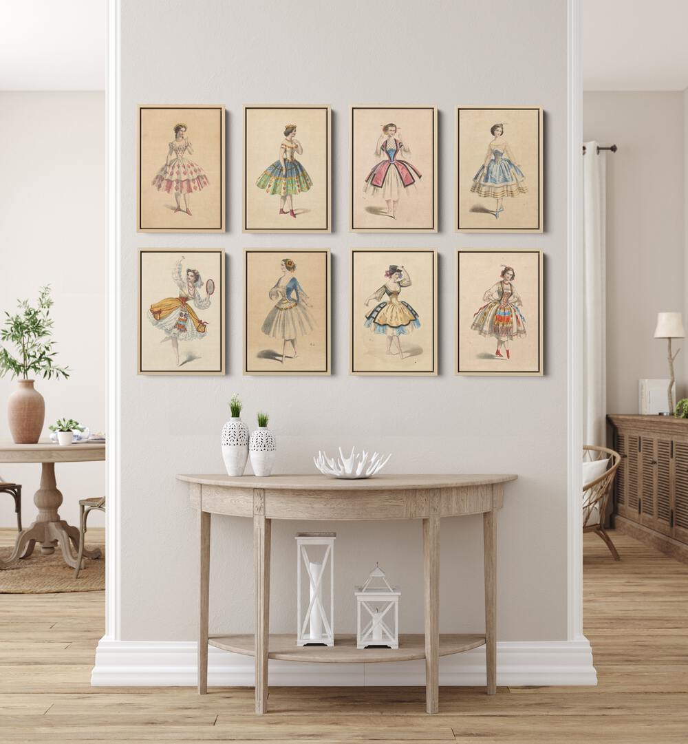 Elevate your space with the French Ballet Set Gallery Wall, showcasing elegant dancers in a stunning gallery wall design.