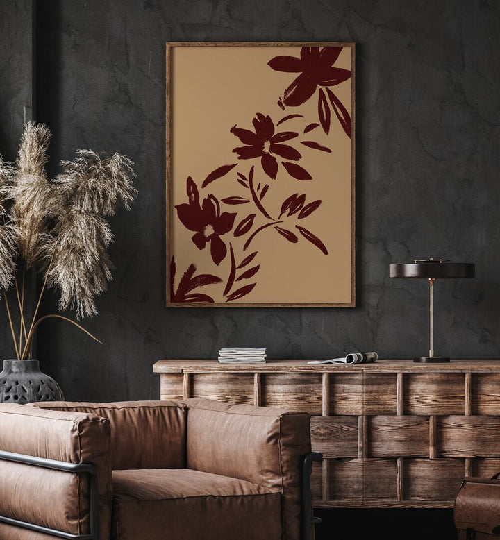 Stylish BRUSHSTROKES FLOWERS, FLORAL FLOWER PAINTINGS enhance modern decor with their vintage charm and elegance.