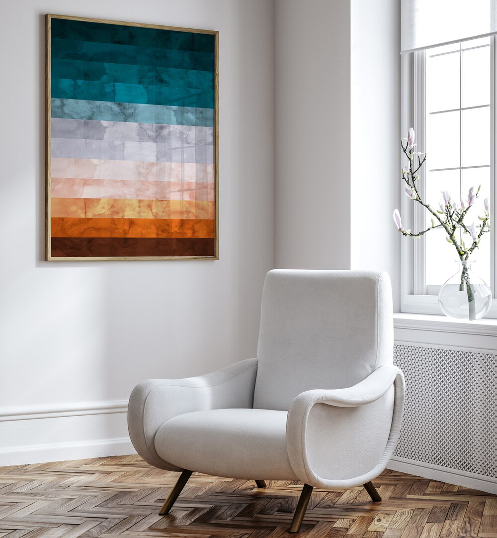 Bright and colorful EXPRESSIONIST III, ABSTRACT PAINTINGS enhance modern interiors with vibrant landscapes.