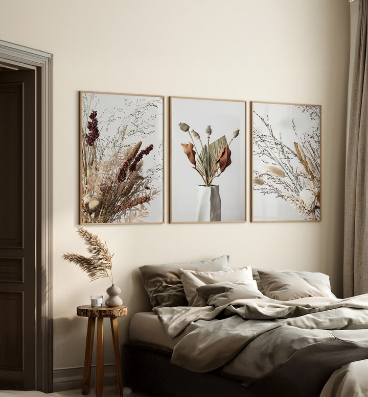 Transform your space with the WHISPERING FIELDS SET, SET OF 3 PAINTINGS, showcasing nature's serene beauty.