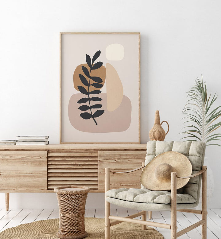 Elevate your decor with ABSTRACT MINIMAL PLANT, BOHO ART PAINTINGS featuring earthy tones and minimalist elegance.