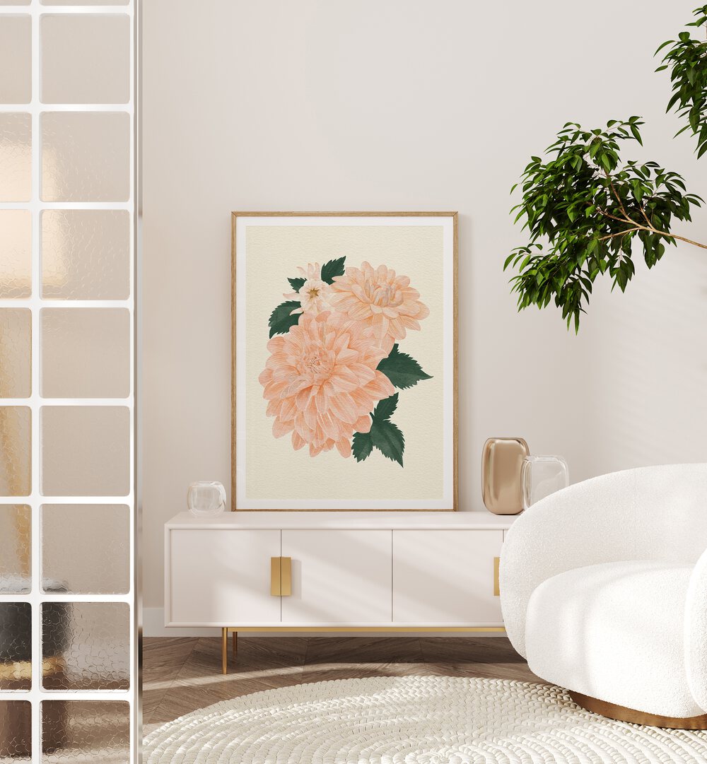 AQUAA CREAL CANVAS CHIFFON, FLORAL FLOWER PAINTINGS showcase elegant blossoms enhancing modern home decor.