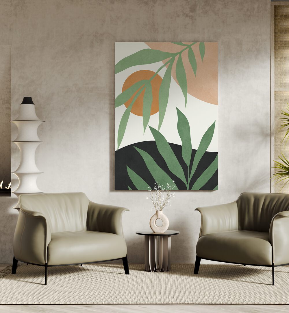 Brighten your space with TROPICAL IV, BOHO ART PAINTINGS, showcasing vibrant nature-inspired design elements.