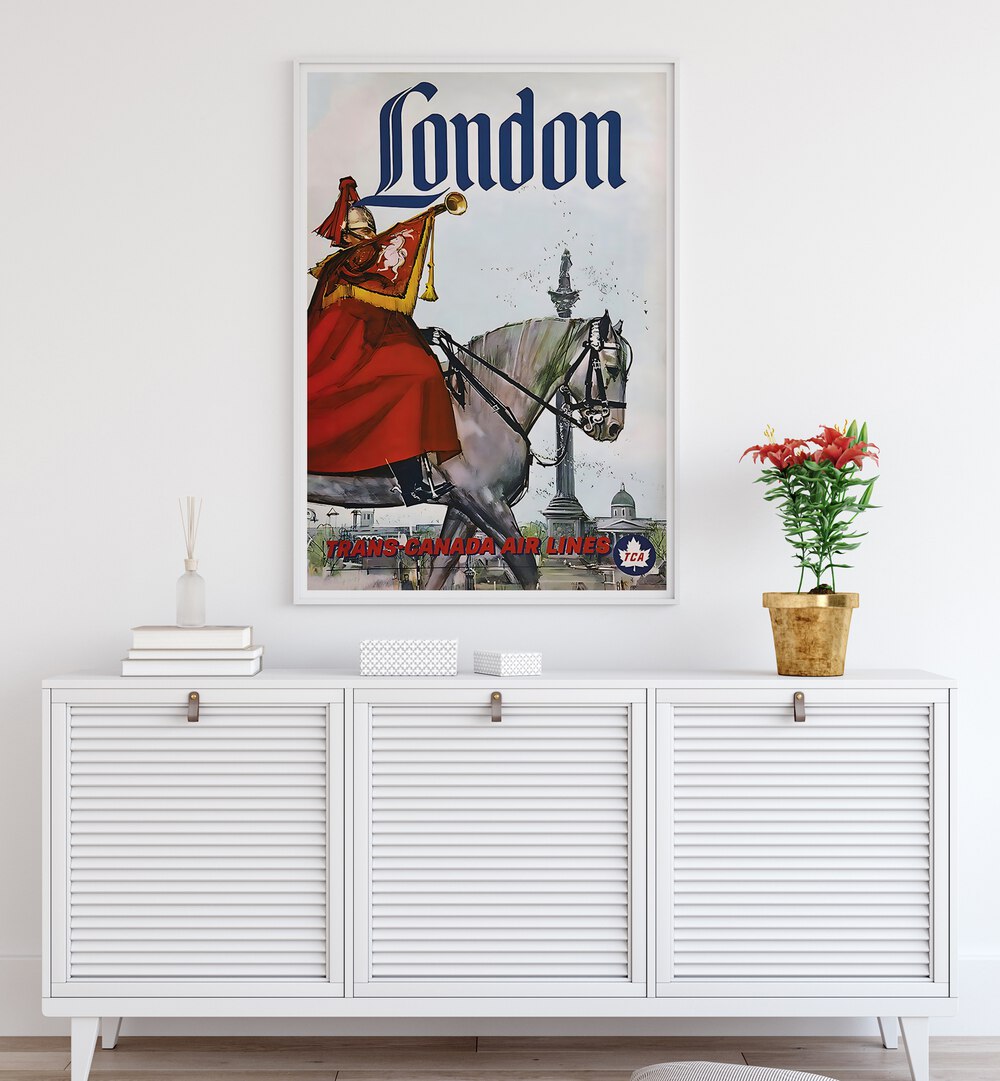 LONDON I, VINTAGE TRAVEL POSTERS showcase London's charm with a stunning retro aesthetic for your decor.