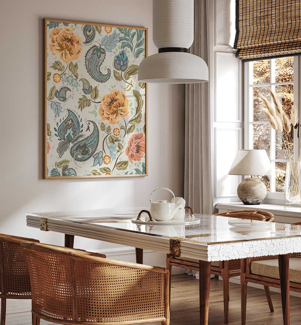 Add elegance to your space with PAISLEY PATTERN II, PATTERN ART PRINTS featuring intricate motifs and vibrant colors.