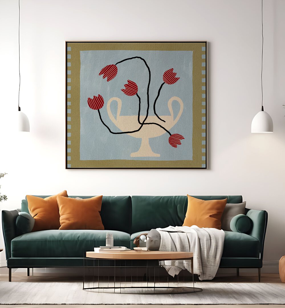 Vibrant OUT OF VASE BLOOMS VI, FLORAL FLOWER PAINTINGS elevates home decor with elegant floral artistry.