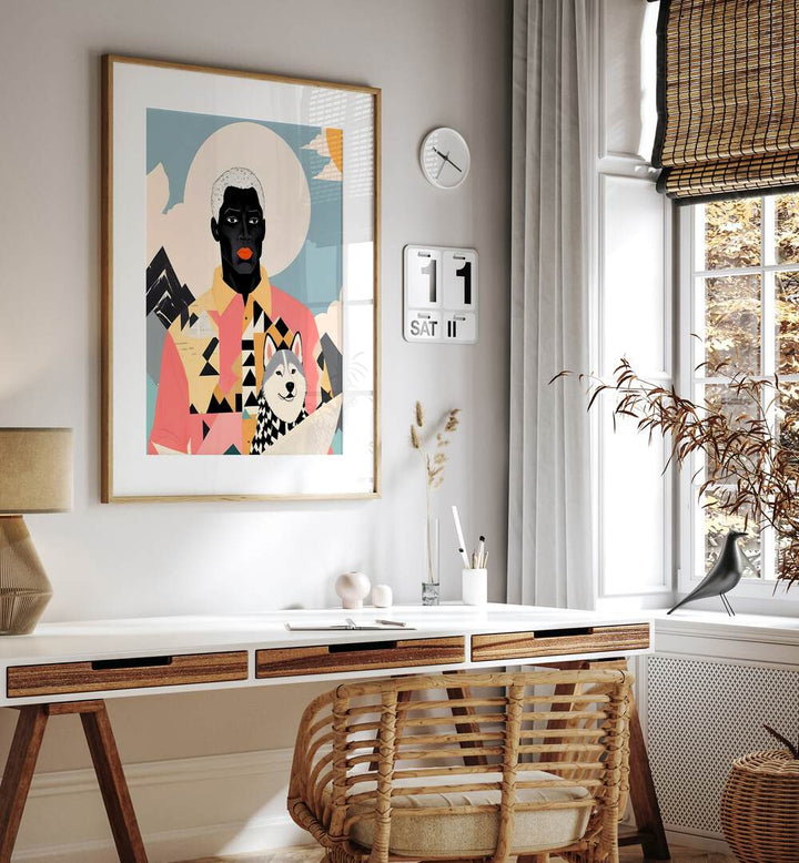 Stylish winter companion portraits by Uma Gokhale, adding warmth and charm to your decor. Perfect for any space!