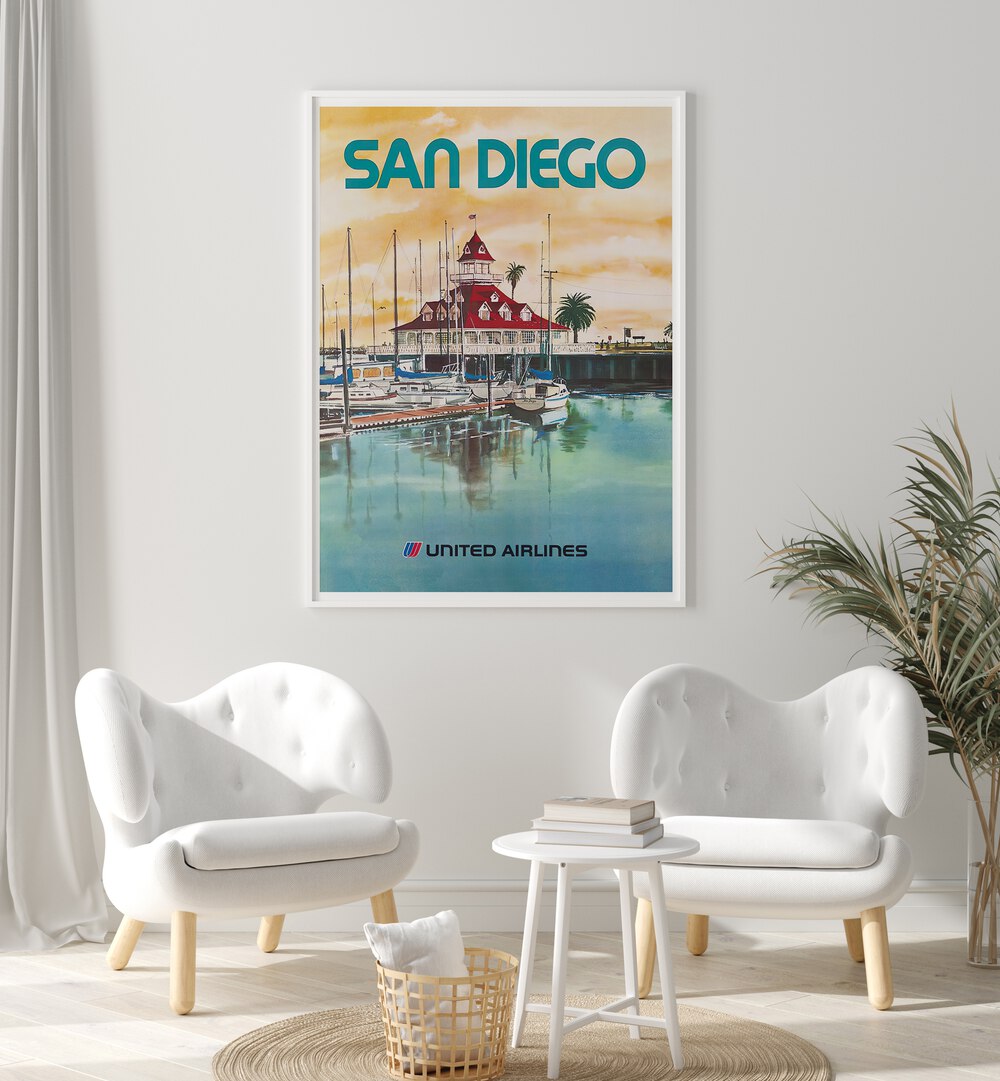 Discover SAN DIEGO, VINTAGE TRAVEL POSTERS showcasing California's charm, perfect for home or office decor.