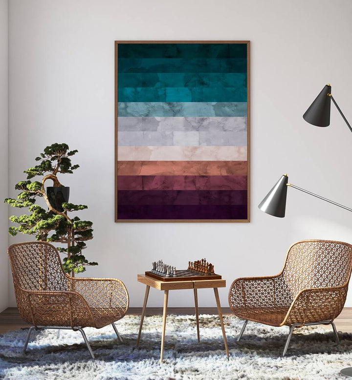 Vibrant EXPRESSIONIST VI, ABSTRACT PAINTINGS enhance contemporary interiors with bold colors and dynamic brush strokes.