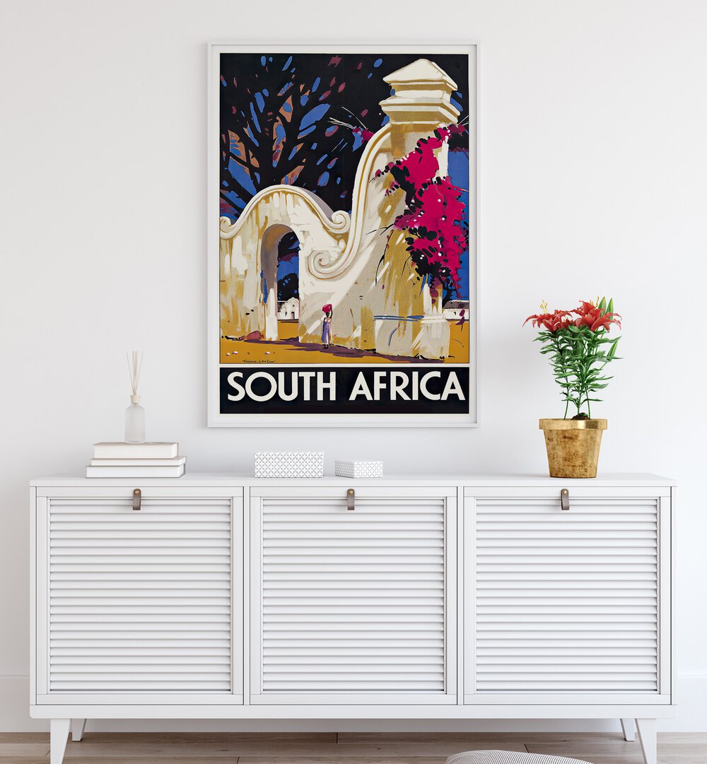 Stylish SOUTH AFRICA II, VINTAGE TRAVEL POSTERS showcasing vibrant culture and charm, perfect for decor.
