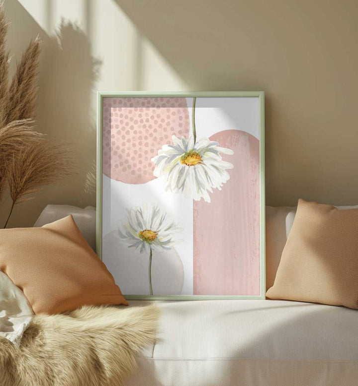 DAISY PINKS III , BOHO ART PAINTINGS