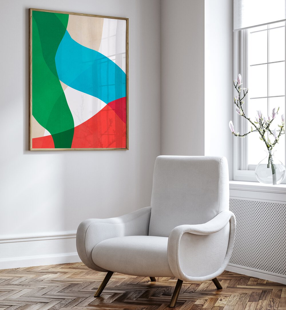 Vibrant artwork from EXPRESSIVE STROKES III, ABSTRACT PAINTINGS, enhancing modern interiors with dynamic colors.