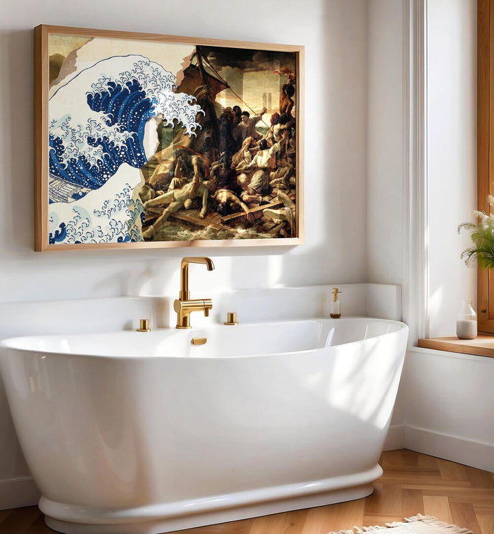 Elevate your decor with "Tragedy in the Storm," Altered Art Prints by Dikhotomy, showcasing a dramatic artistic narrative.